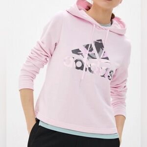 Adidas Women's Light Pink Logo Hoodie